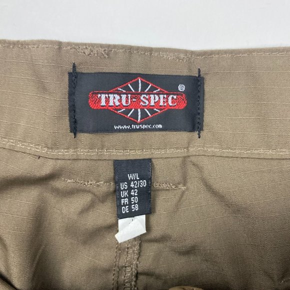 NWOT Tru-Spec Pants Mens 42 x 25 Tactical Response Utility Ripstop Cargo Brown - Picture 5 of 13